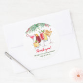 クリスマスカクテルホリデーパーティー ラウンドシール (封筒)