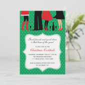 クリスマスカクテルホリデーパーティー 招待状 (スタンド正面)