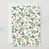 クリスマスカクテルホリデーパーティー 招待状 (裏面)