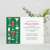 クリスマスカクテルホリデーパーティー 招待状 (スタンド正面)