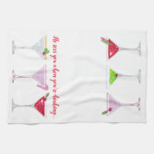 クリスマスカクテルユーモアのある引用文 キッチンタオル (横)