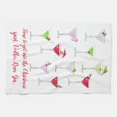 クリスマスカクテルユーモアのある引用文 キッチンタオル (横)