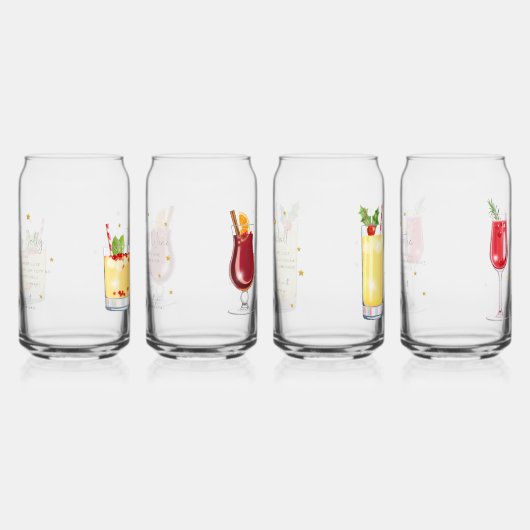 クリスマスカクテルレシピセット1 ガラス缶 (左)