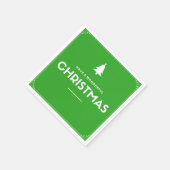 クリスマスカクテル紙ナプキンズグリーン スタンダードカクテルナプキン (角)