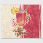 クリスマスカクテル ラッピングペーパー (フラット)