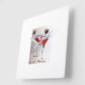 ****クリスマスカクテル****時計 スクエア壁時計 (傾斜)