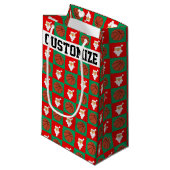 クリスマスカゴボール&サンカスタムタ選手の名前 スモールペーパーバッグ (正面アングル)
