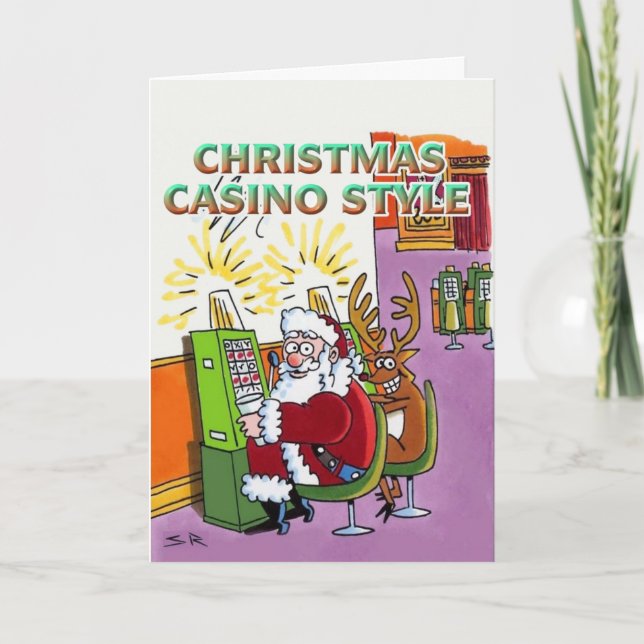 クリスマスカジノスタイルグリーティングカード シーズンカード (正面)