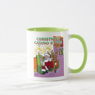 クリスマスカジノスタイル離れグリーンハンドマグカップ マグカップ