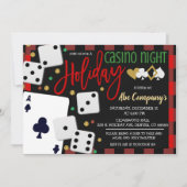 クリスマスカジノパーティの招待状 招待状 (正面)