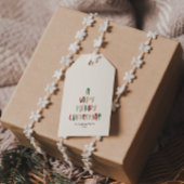クリスマスカジュアルにカラフルとても愉快な緑 ギフトタグ