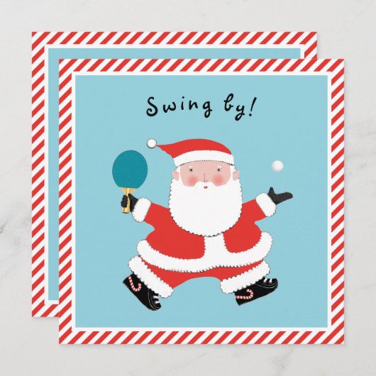 クリスマスカジュアルホリデーパーティー 招待状 (正面/裏面)