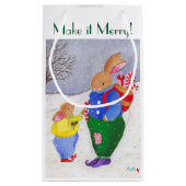 クリスマスカスケットバニー抱き枕 スモールペーパーバッグ (裏面)