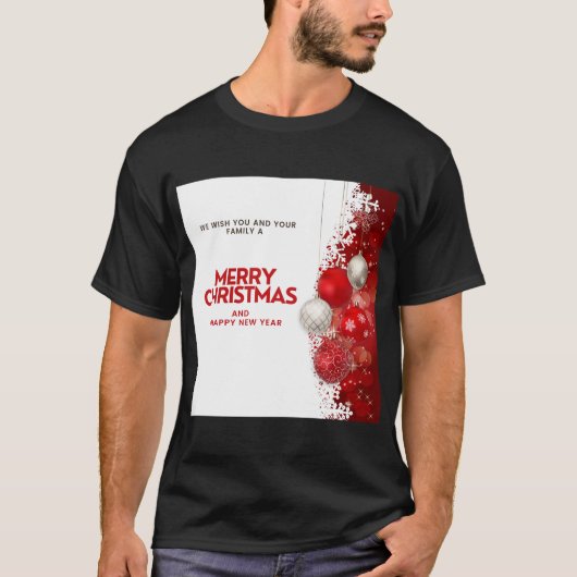 クリスマスカスタマイズ期ファッションTシャツ Tシャツ (正面)