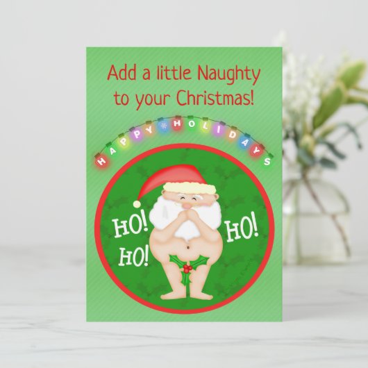 クリスマスカスタムいけなサンタパーティの招待状 招待状 (スタンド正面)