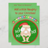 クリスマスカスタムいけなサンタパーティの招待状 招待状 (正面/裏面)