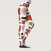 クリスマスカスタムに赤い緑のピンクのジオブランド レギンス (右)