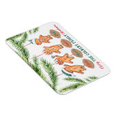 クリスマスカスタムのジンジャーブレッドの芸術の家族の名前 マグネット (右側)