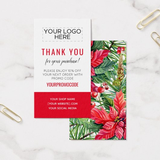 クリスマスカスタムのプロモーションコード割引カード (オフィス)