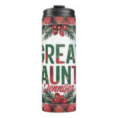 クリスマスカスタムの姪と甥の名前おば素晴らしさん タンブラー (正面)