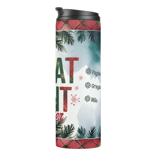 クリスマスカスタムの姪と甥の名前おば素晴らしさん タンブラー (回転右)