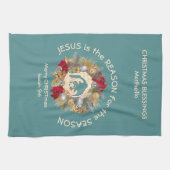 クリスマスカスタムの理由はイエスだ キッチンタオル (横)