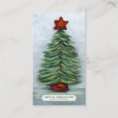 クリスマスカスタムのQRコードスキャン可能な休日 名刺 (正面)