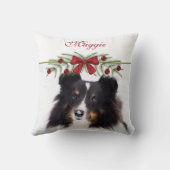 クリスマスカスタムガーランド付き写真テンプレート クッション (裏面)