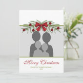 クリスマスカスタムガーランド付き写真テンプレート シーズンカード (スタンド正面)