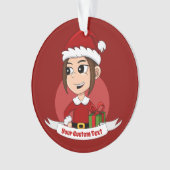 クリスマスカスタムガール漫画オーナメント オーナメント (正面)