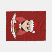 クリスマスカスタムガール漫画フリースブランケット フリースブランケット (正面(横))