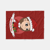 クリスマスカスタムガール漫画フリースブランケット フリースブランケット (正面(横))