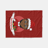 クリスマスカスタムガール漫画フリースブランケット フリースブランケット (正面(横))