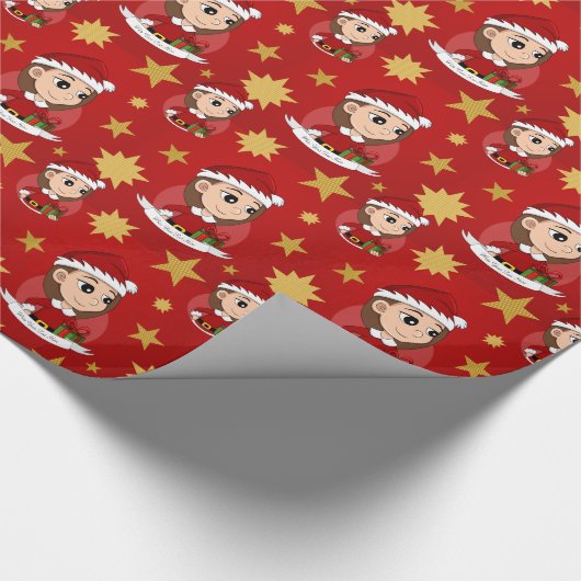 クリスマスカスタムガール漫画ラッピング紙 ラッピングペーパー (角)