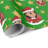 クリスマスカスタムガール漫画ラッピング紙 ラッピングペーパー (ロールコーナー)