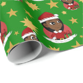 クリスマスカスタムガール漫画ラッピング紙 ラッピングペーパー (ロールコーナー)