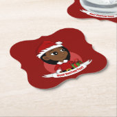 クリスマスカスタムガール漫画紙コースター ペーパーコースター (アングル)