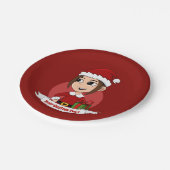 クリスマスカスタムガール漫画紙プレート ペーパープレート (アングル)