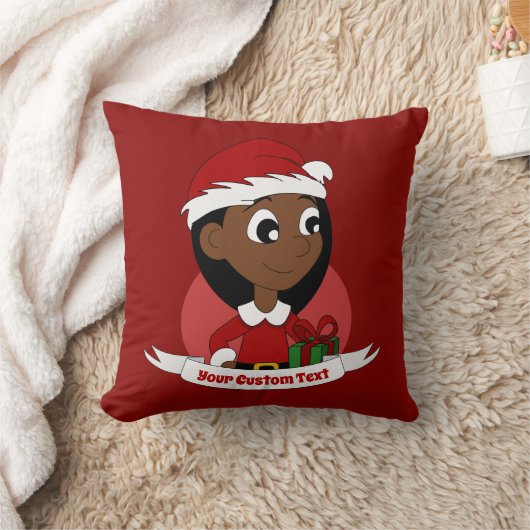 クリスマスカスタムガール漫画装飾用クッション クッション (ブランケット)