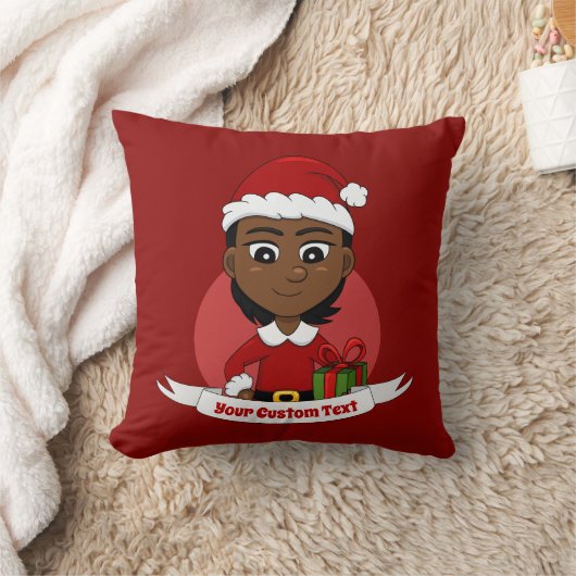 クリスマスカスタムガール漫画装飾用クッション クッション (ブランケット)