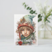 クリスマスカスタムガール25歳の女の子7 シーズンポストカード (スタンド正面)