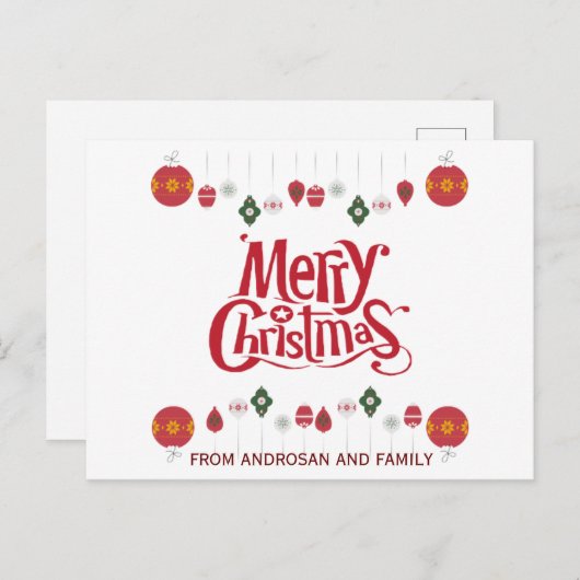 クリスマスカスタムギフトはがき ポストカード (正面/裏面)