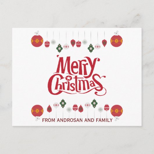 クリスマスカスタムギフトはがき ポストカード (正面)