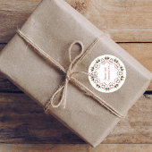 クリスマスカスタムギフトタグ ラウンドシール