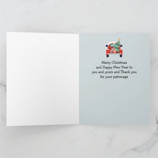 クリスマスカスタムクリスマスインサイドトラック車両自動車C カード (内部)