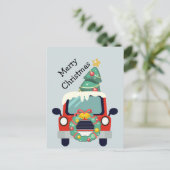 クリスマスカスタムクリスマスインサイドトラック車両自動車C ポストカード (スタンド正面)