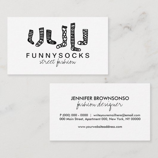 クリスマスカスタムストアソックス 名刺 (正面/裏面)