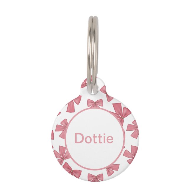 クリスマスカスタムズ弓ペット用名札 ペット　ネームタグ (正面)