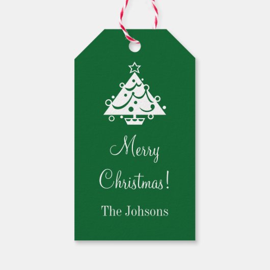 クリスマスカスタムツリーとラベルメリークリスマスギフト ギフトタグ (裏面)