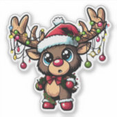 クリスマスカスタムトナカイのビニール・シール シール (正面)